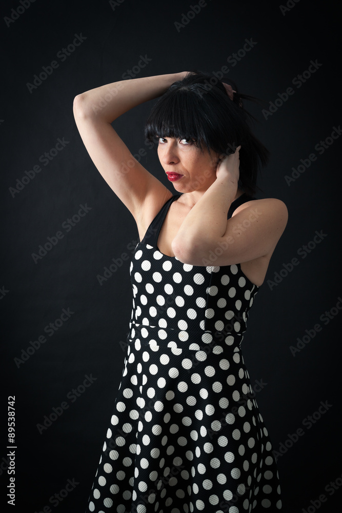 Beautiful woman doing different expressions in different sets of clothes: posing Beautiful woman doing different expressions in different sets of clothes: posing