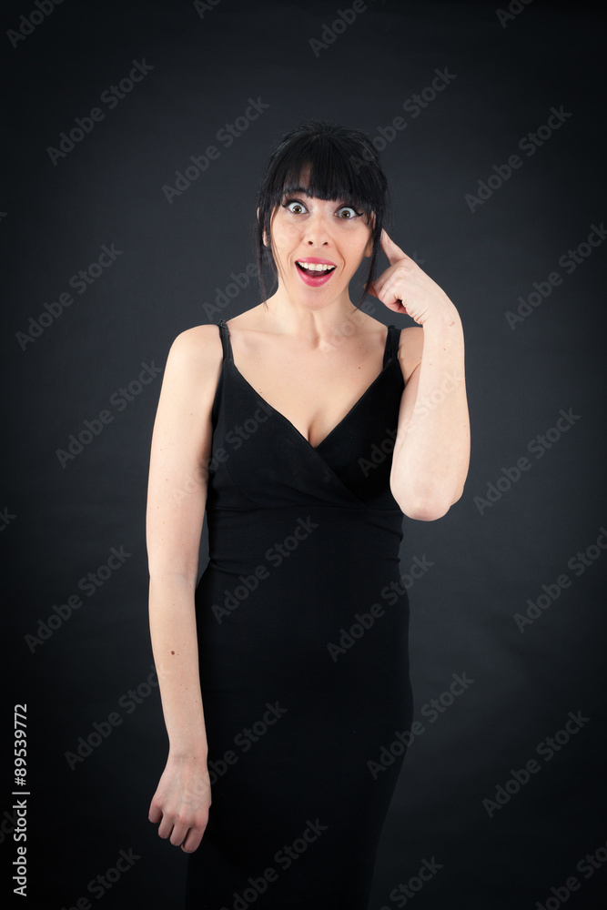 Beautiful woman doing different expressions in different sets of clothes: idea Beautiful woman doing different expressions in different sets of clothes: idea