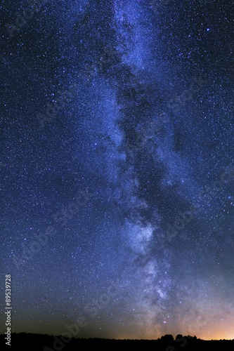 The Milky Way stars night landscape