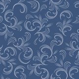 Abstract floral seamless pattern with thin leaves 2