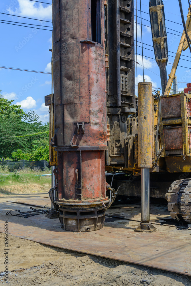 hydraulic Foundation piles drilling machine on construction site hydraulic Foundation piles drilling machine on construction site