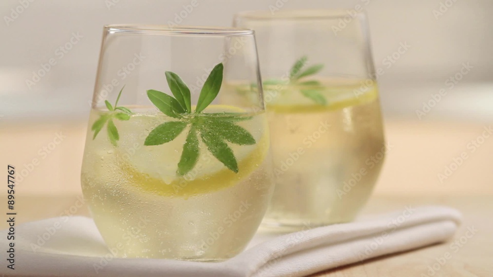 Two glasses of woodruff punch Two glasses of woodruff punch