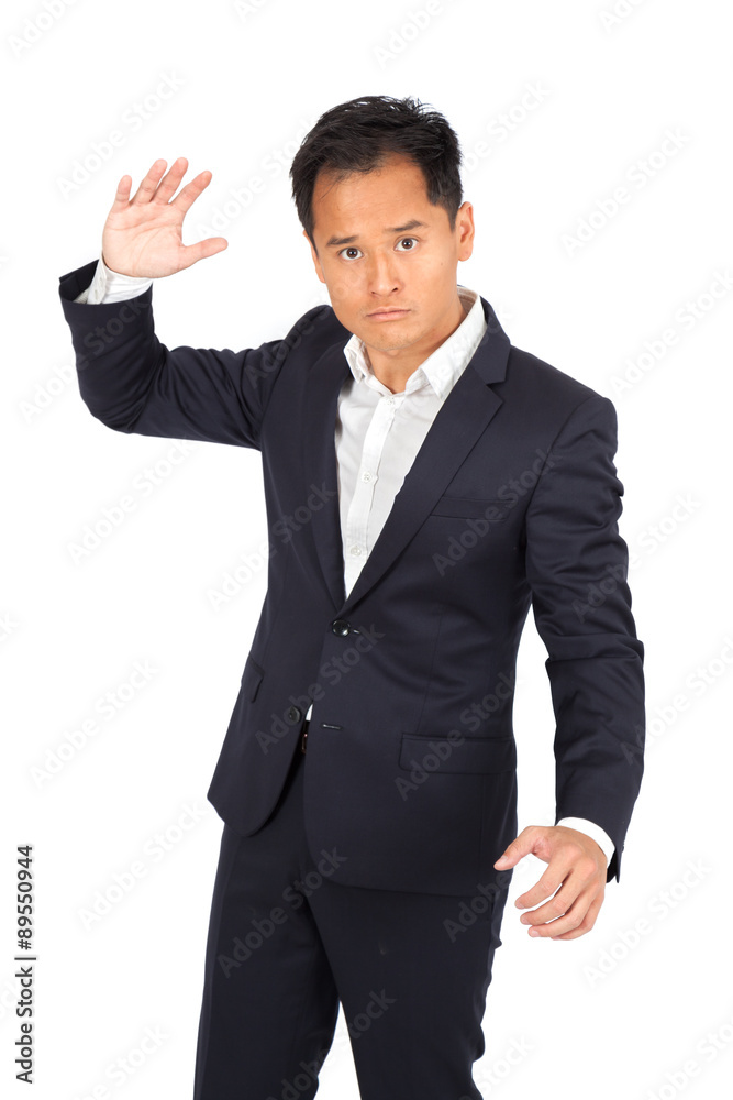 Handsome man doing different expressions in different sets of clothes: be careful Handsome man doing different expressions in different sets of clothes: be careful