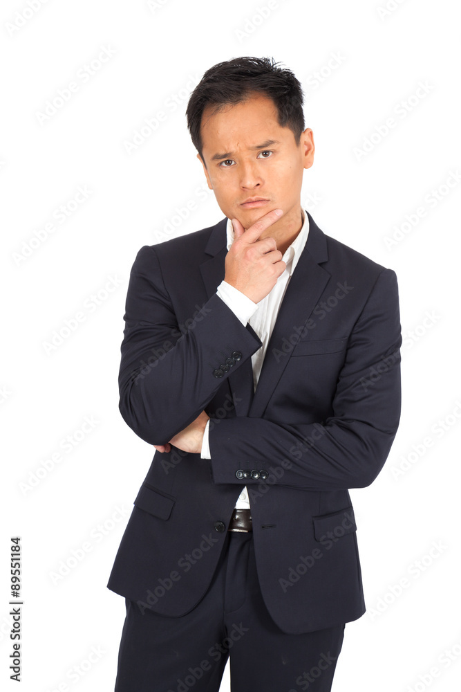 Handsome man doing different expressions in different sets of clothes: worried Handsome man doing different expressions in different sets of clothes: worried