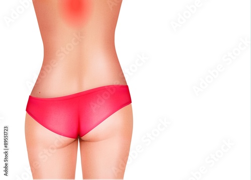 Vector concept of back pain.