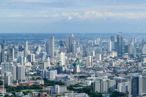 Bangkok Thailand,Jun 21st,2015:View of expressway and skyline aerial view from the high hotel roof floors. © ETAP