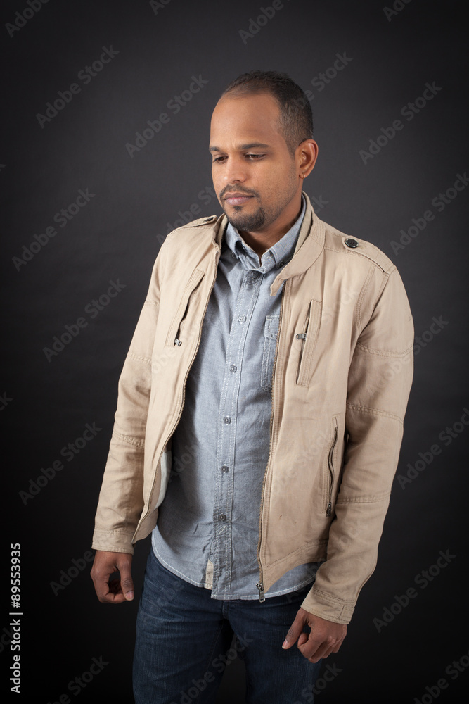Handsome man doing different expressions in different sets of clothes: sad Handsome man doing different expressions in different sets of clothes: sad
