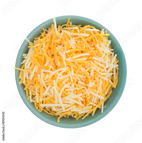 Variety of cheeses in a small bowl