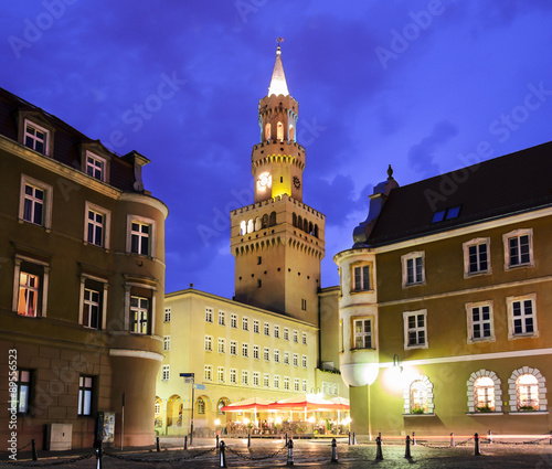 Opole city in the night