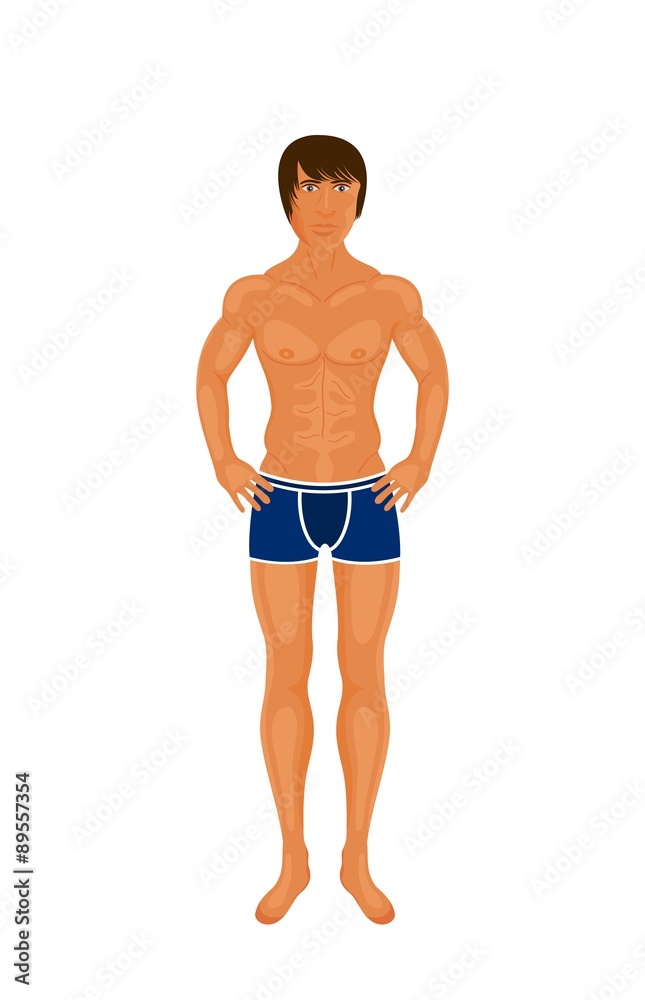 Fototapeta premium sexy muscular guy isolated