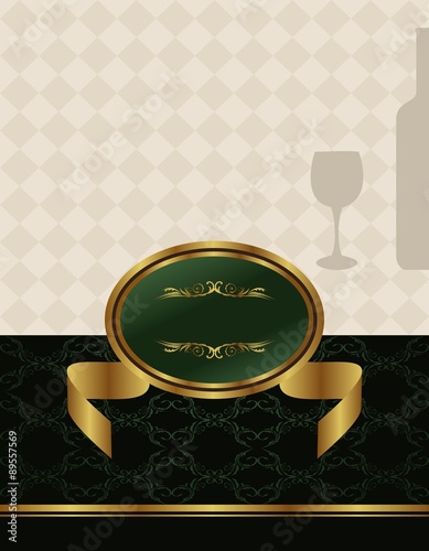 gold wine label
