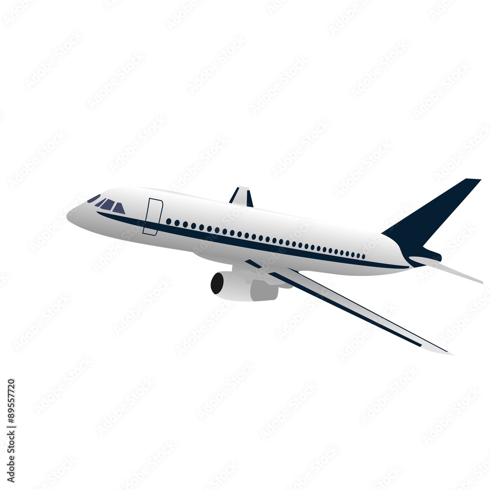 Realisic illustration airplane