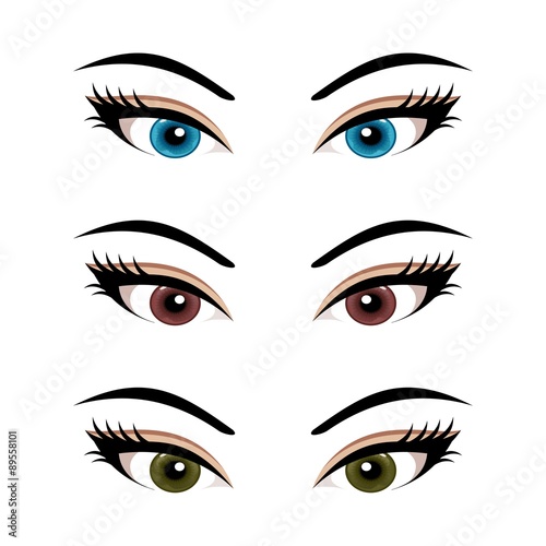 set female eyes isolated (3)