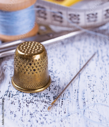 Tools for sewing on wooden boards