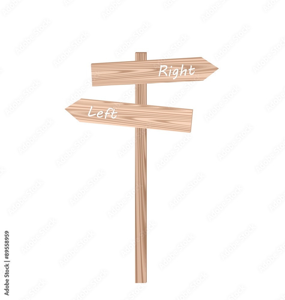 Illustration of wood traffic sign Illustration of wood traffic sign