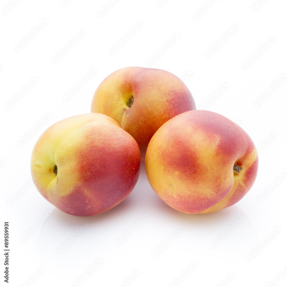 Peach on the white isolatd background. Peach on the white isolatd background.