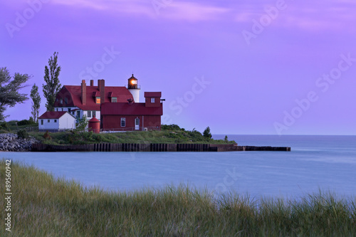 Point Betsie Light at Sundown photo