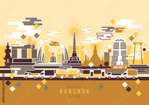 Bangkok Thailand city - vector Illustration