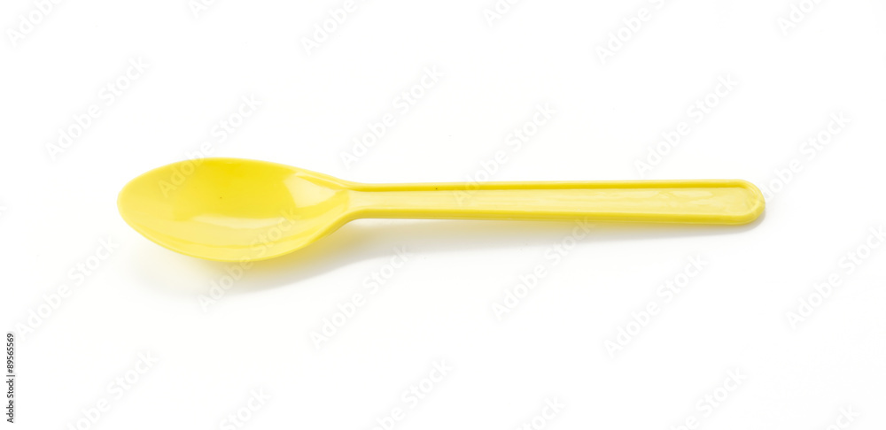 plastic spoon on white background plastic spoon on white background