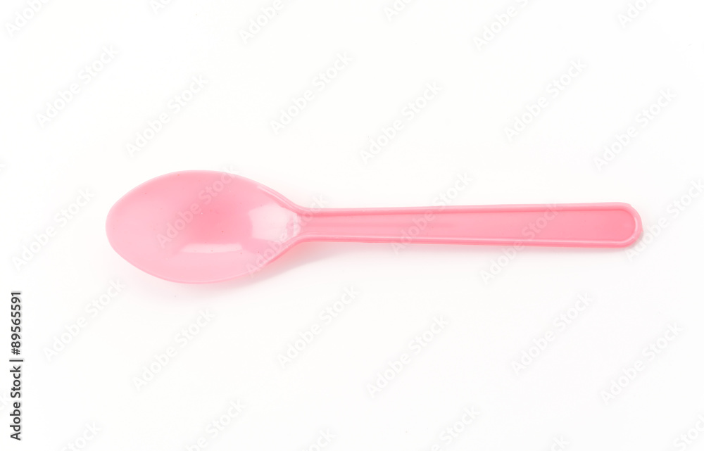 plastic spoon on white background plastic spoon on white background
