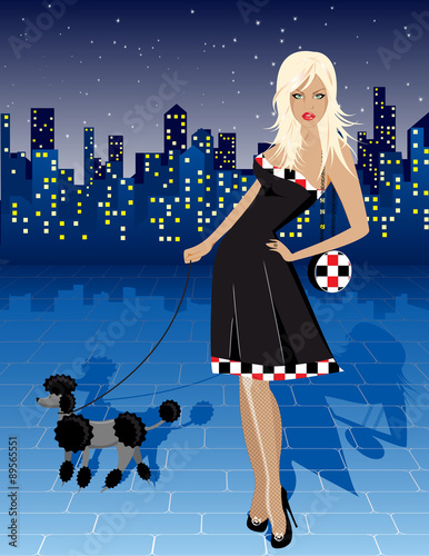 Lady with poodle