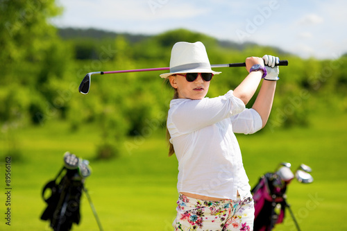 Portrait of boy golfer 