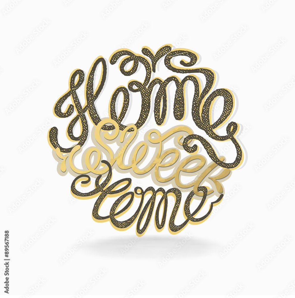 Calligraphic hand drawn  lettering vector poster 