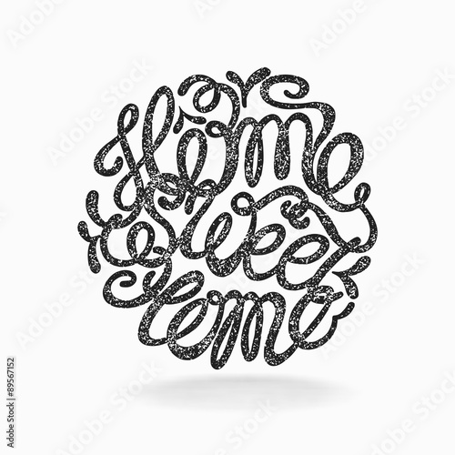 Calligraphic hand drawn  lettering vector poster 
