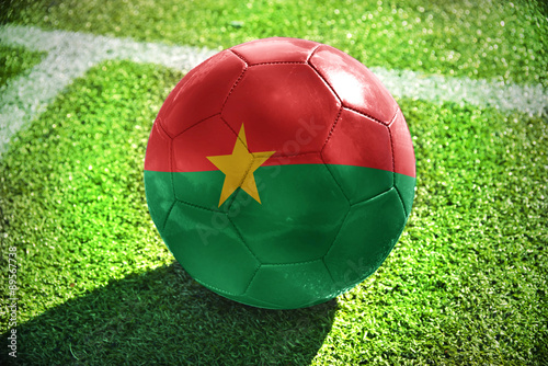 football ball with the national flag of burkina faso
