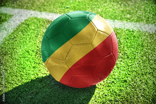 football ball with the national flag of congo