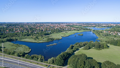 Aerial view of Utterslev Mire part 2, Denmark