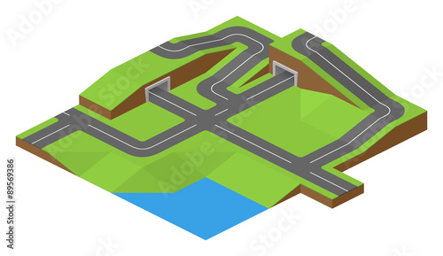 vector road bricks