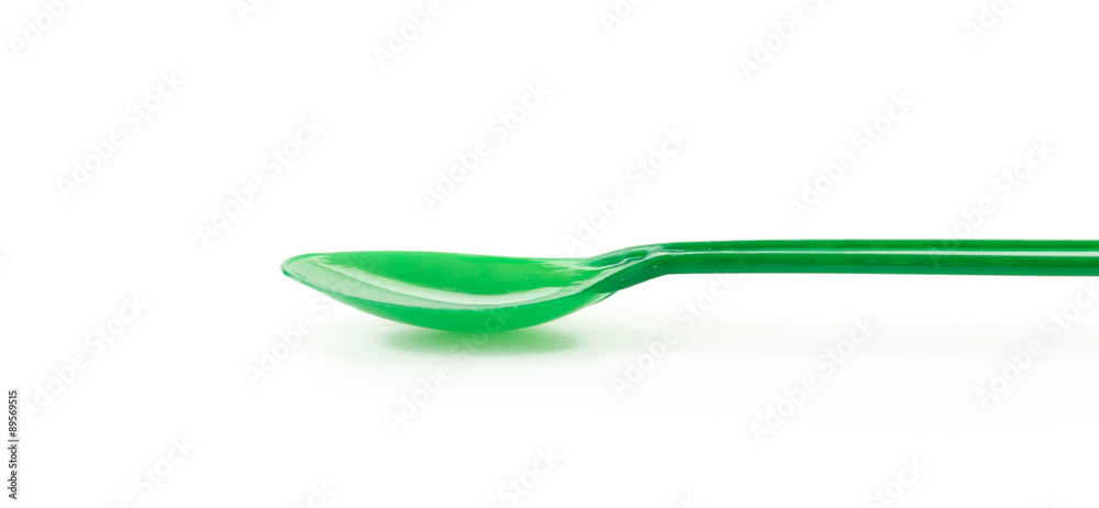 plastic spoon on white background plastic spoon on white background