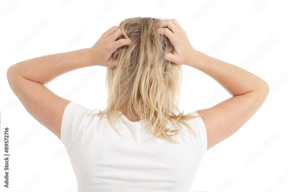 Fototapeta premium femme se grattant la tête