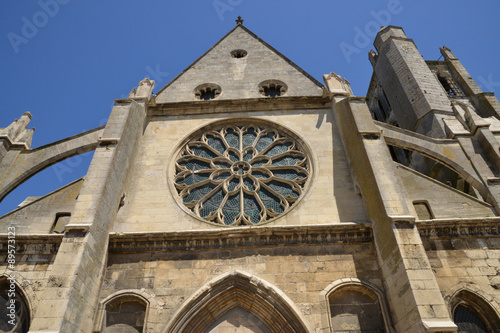 France, picturesque church of Chambly in Picardie photo