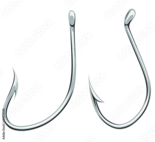 two fish hooks