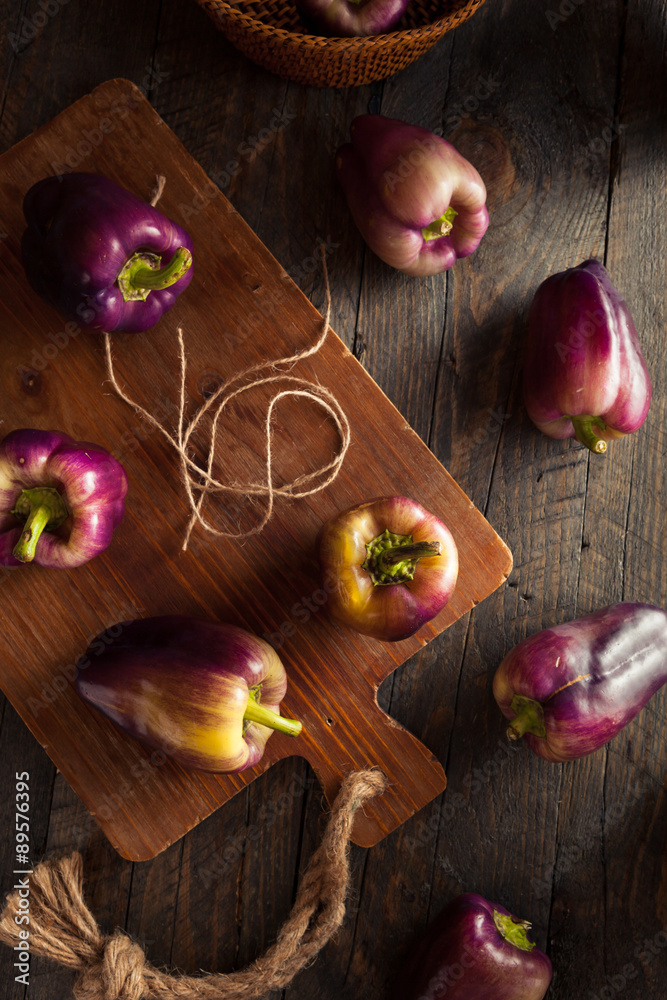 Organic Purple Bell Peppers Organic Purple Bell Peppers