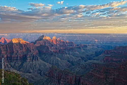 Arizona-Grand Canyon National Park-North Rim-Transept Trail near Bright Angel Point