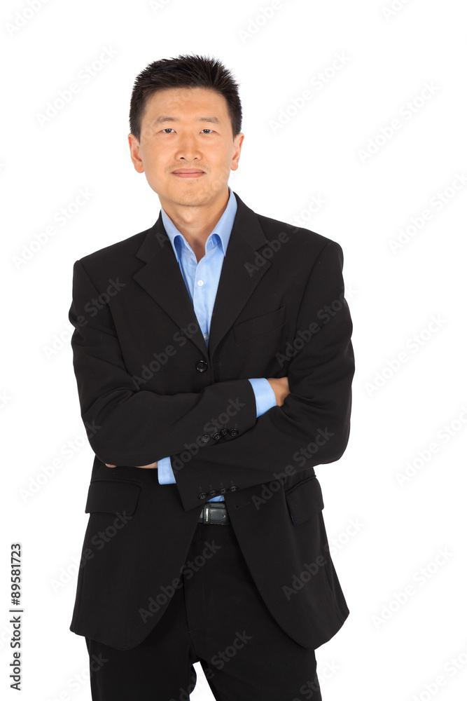 handsome man doing different expressions in different sets of clothes: arms crossed handsome man doing different expressions in different sets of clothes: arms crossed