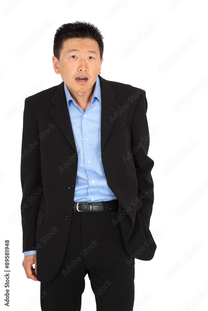 handsome man doing different expressions in different sets of clothes: surprise handsome man doing different expressions in different sets of clothes: surprise