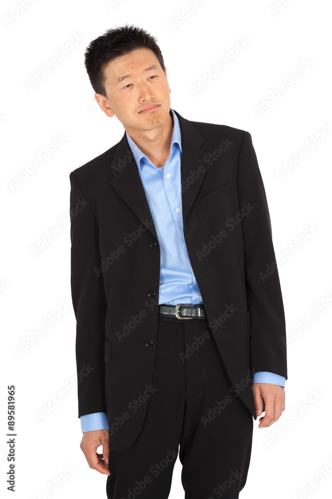 handsome man doing different expressions in different sets of clothes: tired handsome man doing different expressions in different sets of clothes: tired