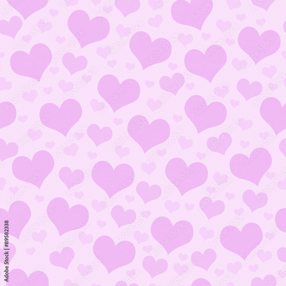 Pink Hearts Tile Pattern Repeat Background