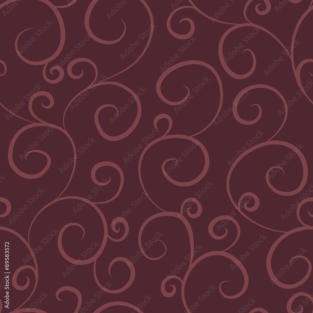 romantic curls on a red background. romantic curls on a red background.
