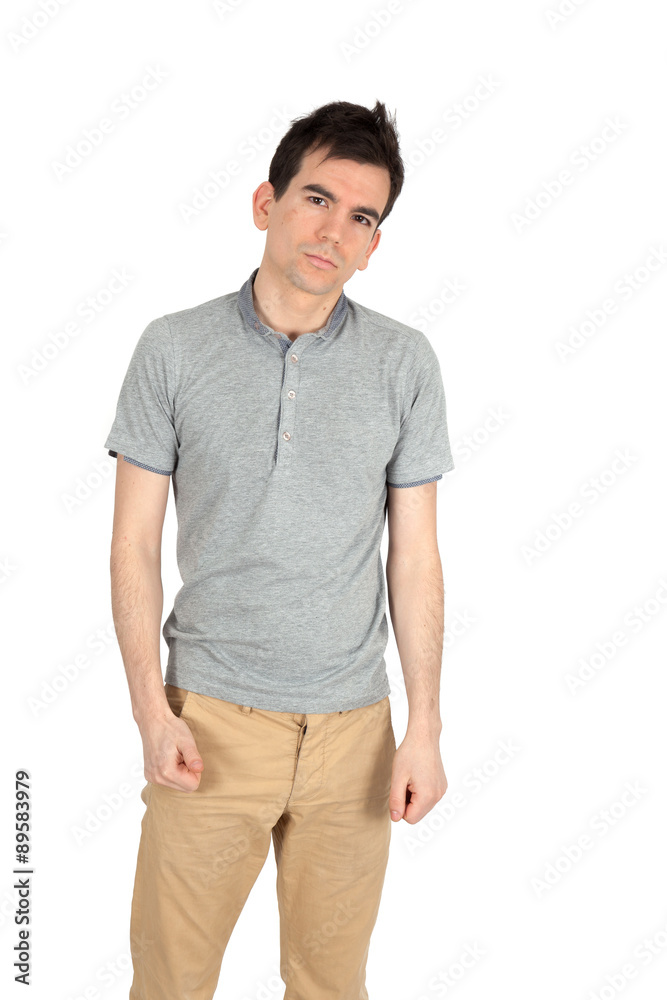 Handsome man doing different expressions in different sets of clothes: Handsome man doing different expressions in different sets of clothes: