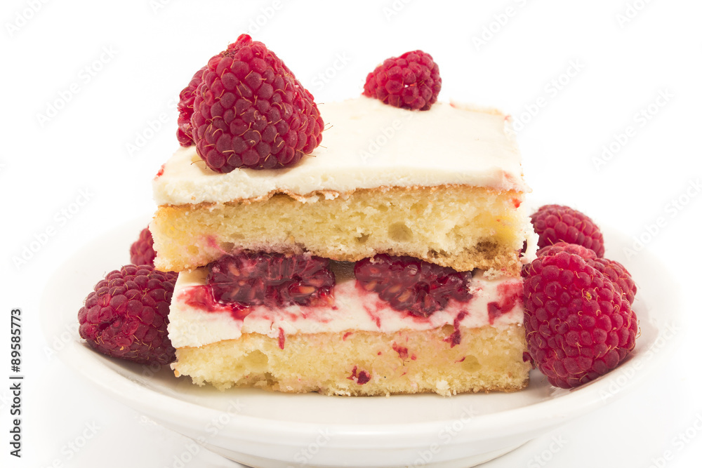 Cheesecake with raspberries Cheesecake with raspberries