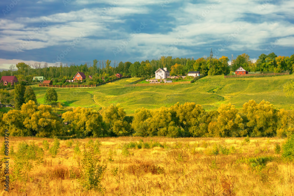 autumn hills before a rain