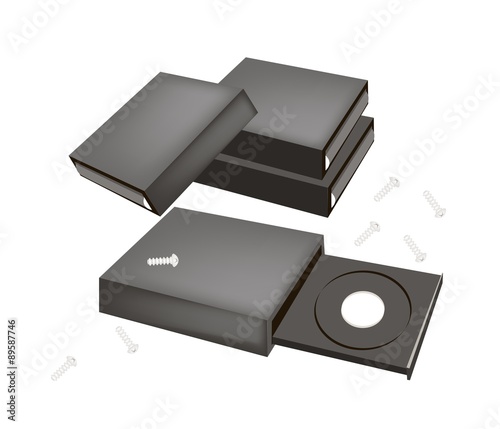 Open CD-ROM Disk Drive for Desktop Computer