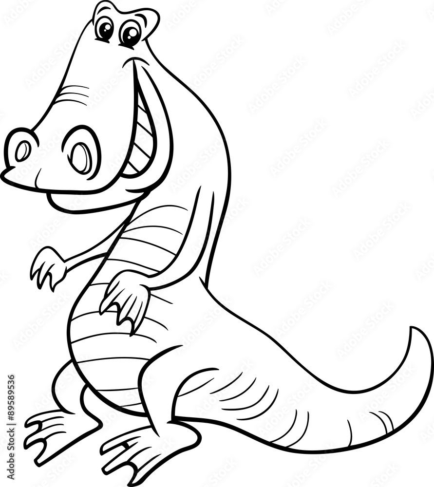 crocodile character coloring book crocodile character coloring book