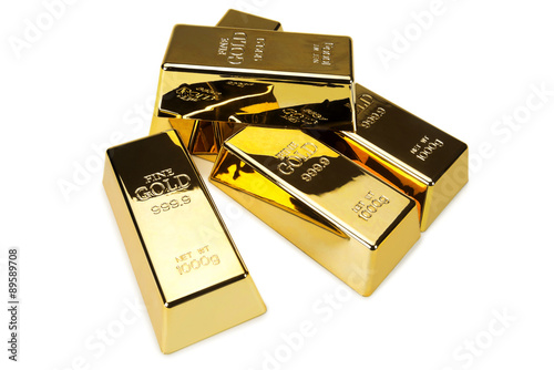Gold bars and Financial concept, studio shots
