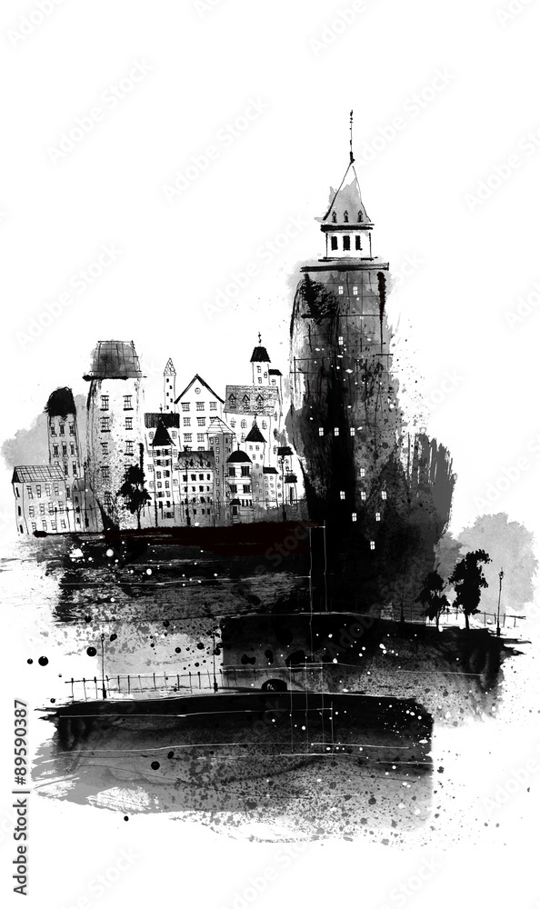 Obraz premium Illustration of city